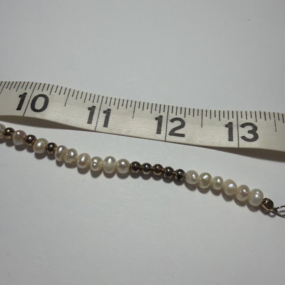 Ettika Mixed Up Freshwater Pearl Beaded Choker Necklace Gold Tone Adjustable 15" - Picture 3 of 8